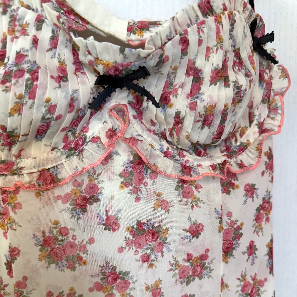 NEW! NWT! For Love & Lemons Edith Floral Rose Dress - Picture 3 of 8